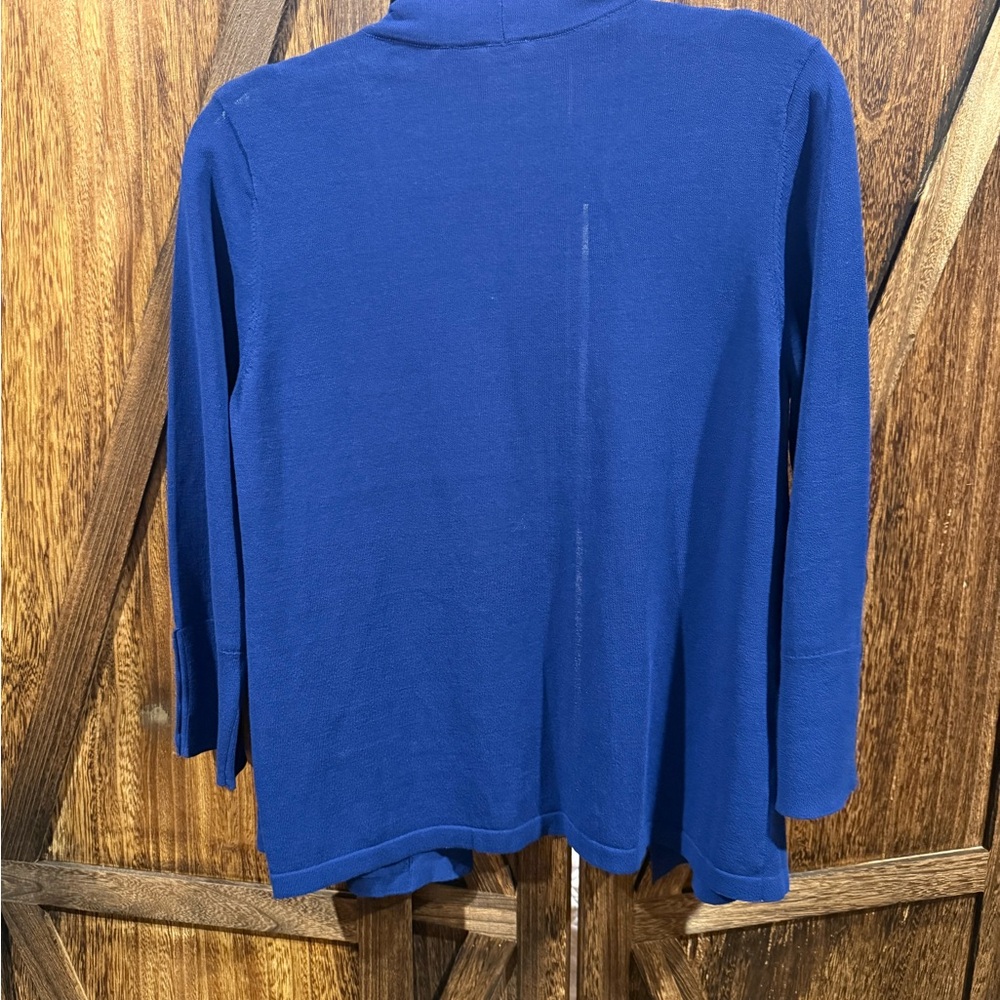 NWT - Chico’s Women's Royal Blue Open Front Cardigan Sweater - Size 1 = 8/10 M - Picture 2 of 5